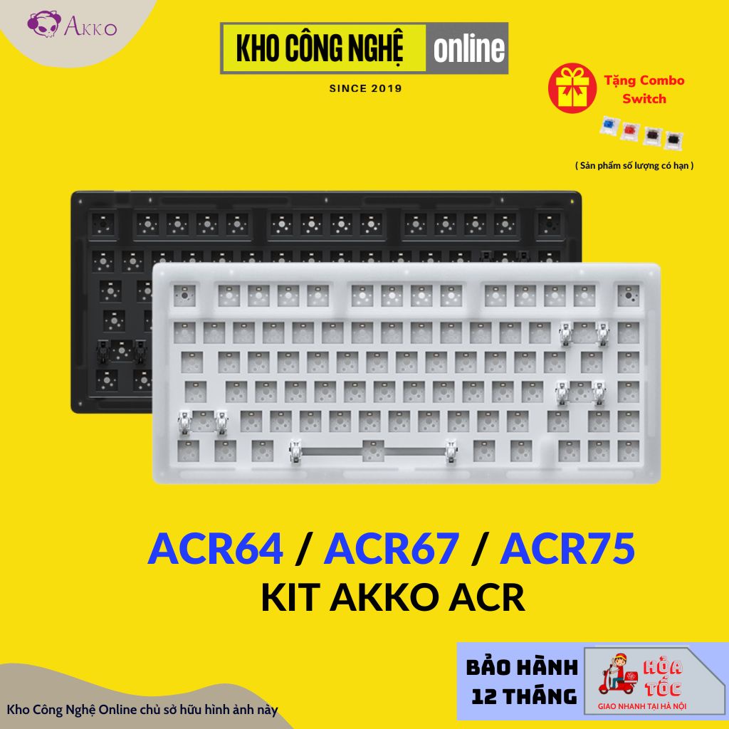 Kit bàn phím cơ AKKO ACR67 (Hotswap / RGB / Foam tiêu âm / Gasket Mount)