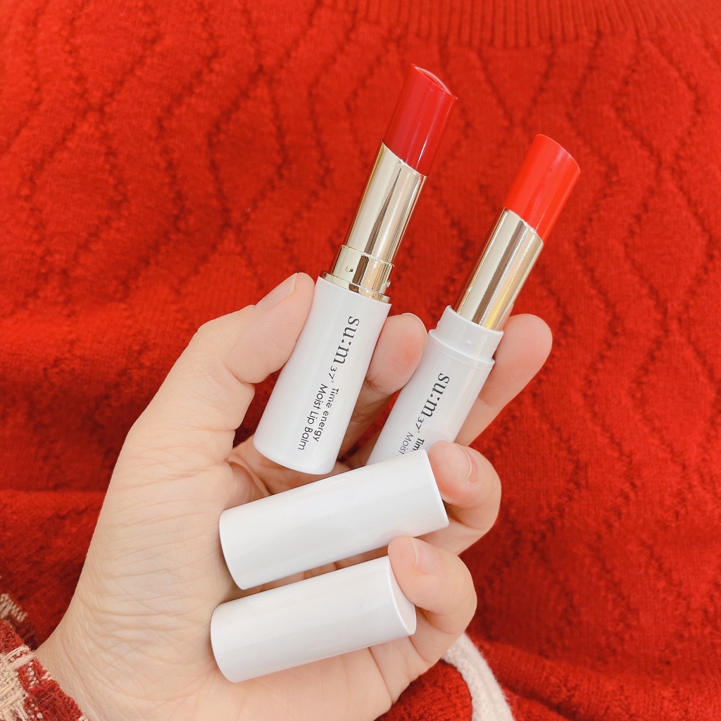 Set son dưỡng môi có màu SU:M 37 Time Energy Moist Lip Balm Special