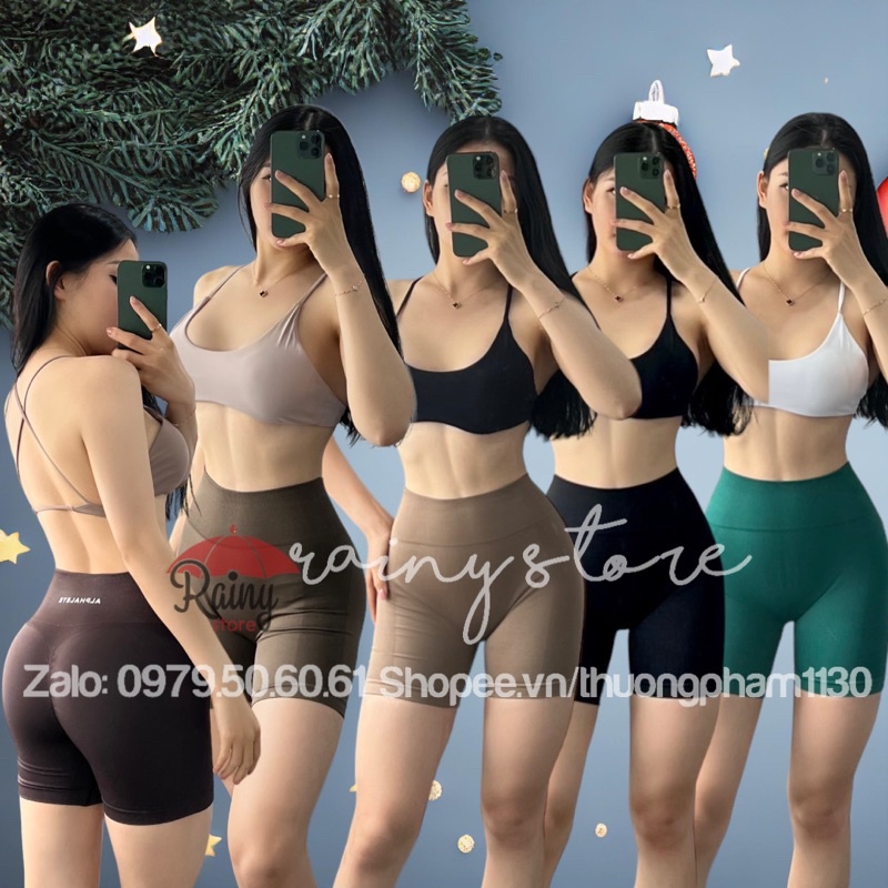 Quần đùi biker Alpha thun dệt cao cấp, sẵn chun mông Rainy Store