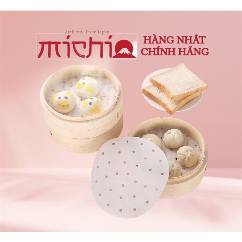 Set 100 Giấy nến nướng bánh đục lỗ tròn thấm dầu chống dính cho nồi chiên