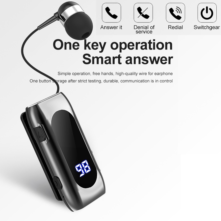 Tai Nghe Nhét Tai K55 Bluetooth Không Dây Có Kẹp Gắn Tai Kiểu Dáng Thể Thao