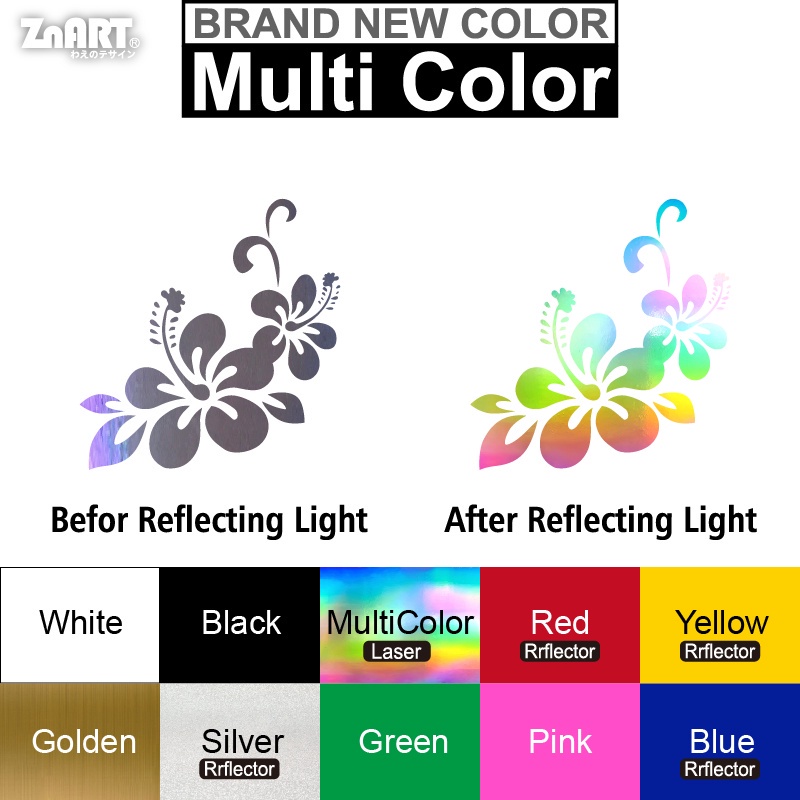 Miếng Dán Trang Trí Cửa Sổ Xe Hơi Họa Tiết Hoa Bằng Vinyl Phản Quang