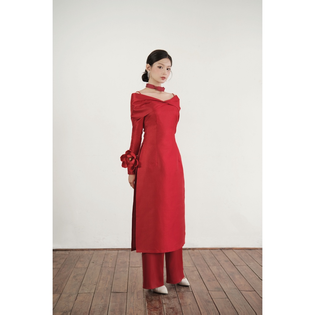 ÁO DÀI MỘC LAN - ÁO DÀI TẾT THIẾT KẾ NƠ TRỄ VAI TRẺ TRUNG, NHẸ NHÀNG BY CHERINE