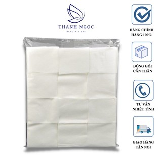 Bông cắt sẵn bông lau phun xăm thẩm mỹ 7 x 6cm gói 1000 miếng