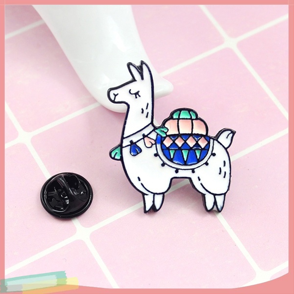 Ghim cài áo họa tiết hoạt hình lạc đà độc đáo trang trí trang phục denim