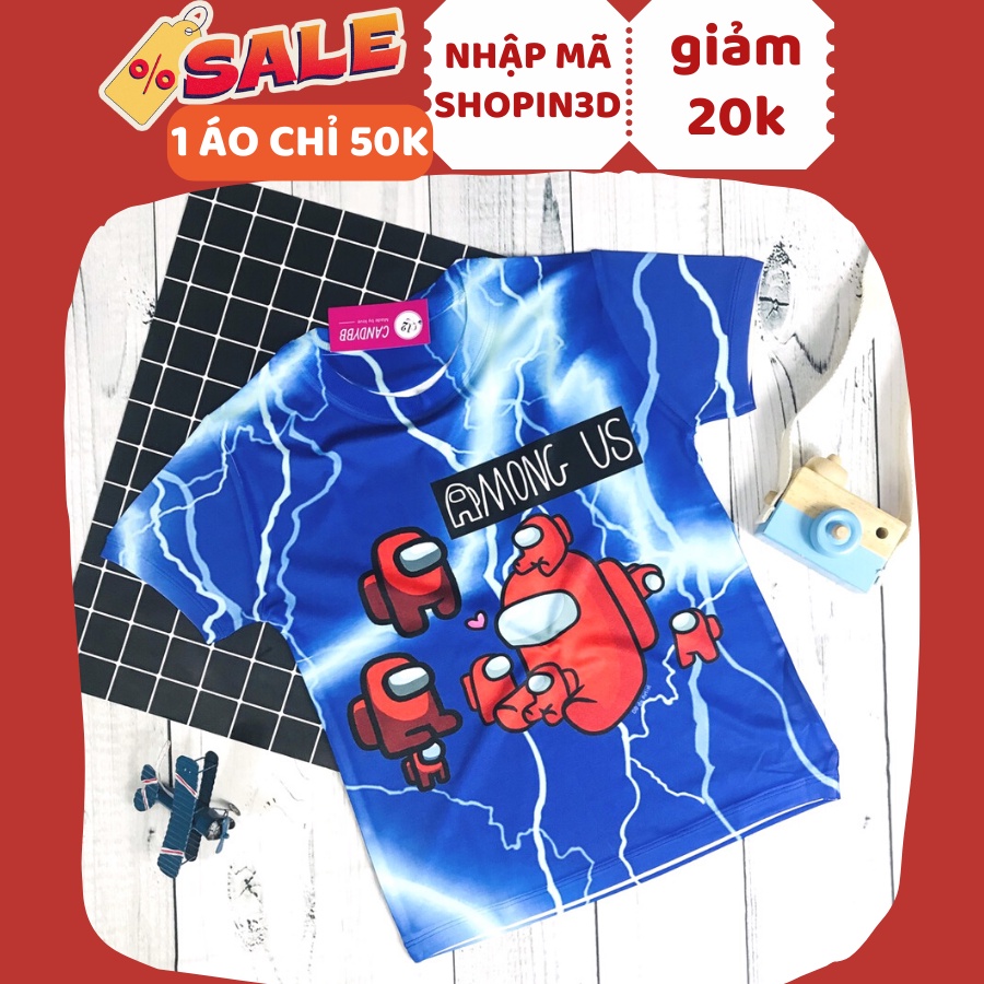 Áo thun Among Us 3D cho bé trai