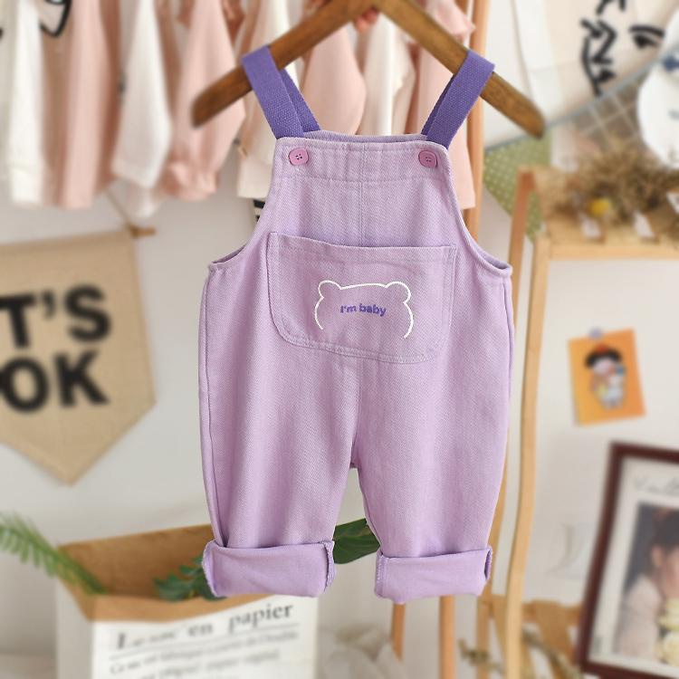 Quần Yếm Vải Cotton Thiết Kế Dễ Thương Cho Bé Gái