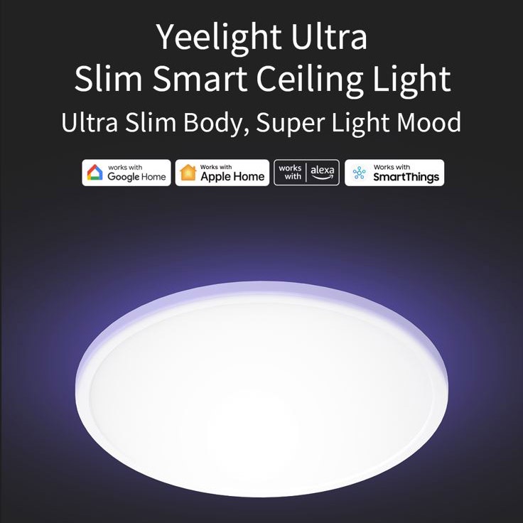 Đèn ốp trần thông minh Yeelight Smart LED 235C/300C/400C, Siêu mỏng, hắt RGB, tương thích HomeKit