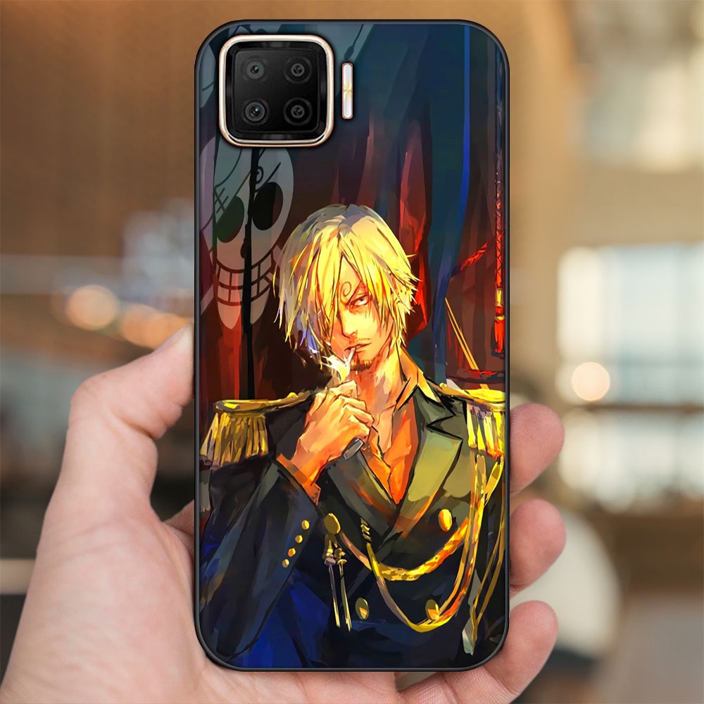 Ốp lưng Oppo A73, A93 4G viền đen in hình Sanji One Piece Đảo Hải Tặc