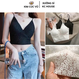 Áo bra nữ ren hoa cao cấp sexy KC House áo bra nữ 2 dây nâng ngực