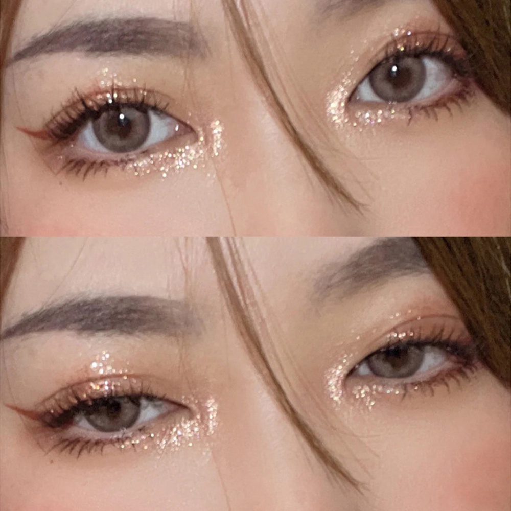 Xixi Bút Kẻ Mắt Bắt Sáng Màu Xanh Dương / Vàng / Bạc Ánh Nhũ Mượt Mà Lâu Trôi