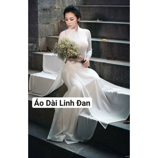 Áo dài trắng 4 tà, áo dài học sinh, đồng phục sang trọng - Áo Dài Linh Đan