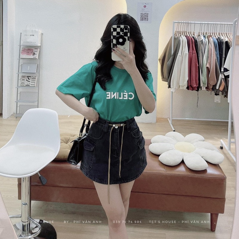 CHÂN VÁY BÒ RÚT DÂY TÚI HỘP DÁNG BASIC HÀNG QCL1 MS28179 (G1-2)