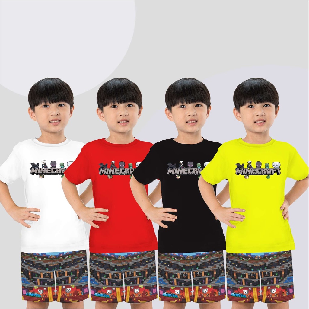 Áo bé trai cotton in 3D hình Minecraft Kunkun Kid ACT0001