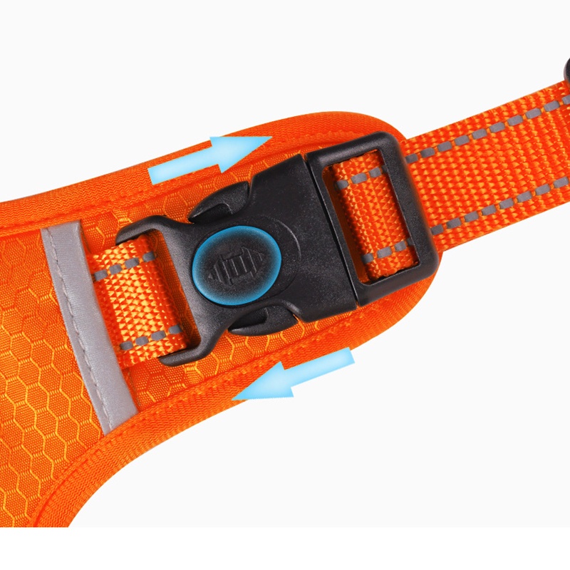 Elsabell. Dây Xích Thú Cưng Phản Quang Có Thể Điều Chỉnh Thoáng Khí An Toàn Cho Chó Đi Bộ Áo Vest Du Lịch Ngoài Trời