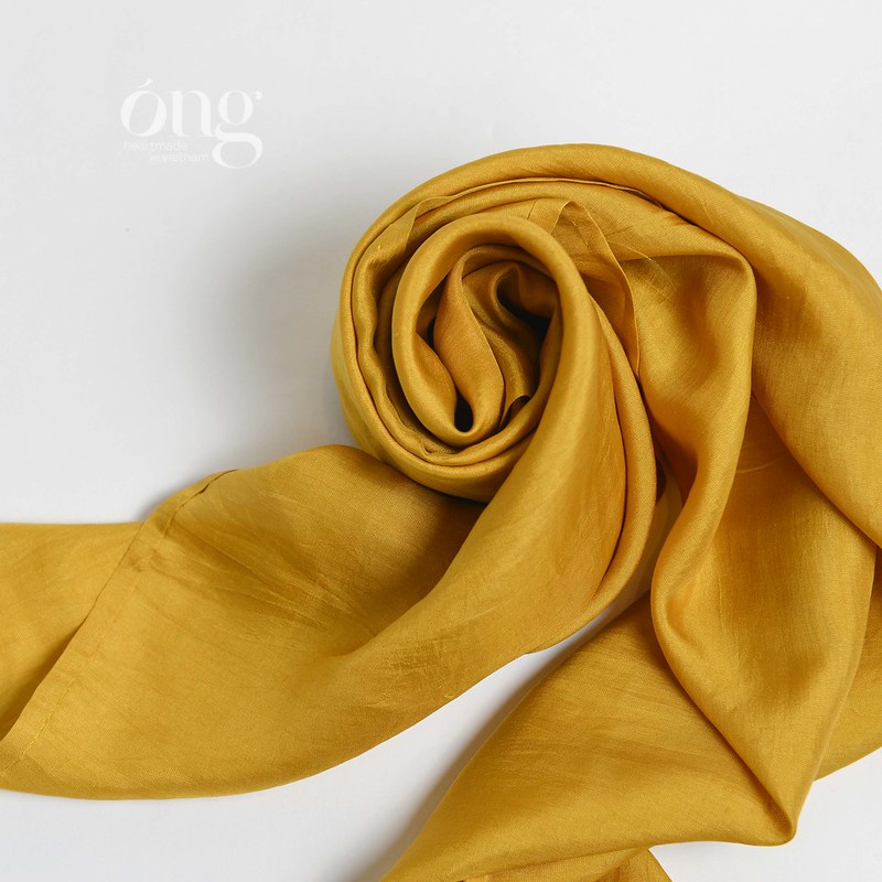 Khăn lụa vuông 100% lụa tơ tằm tự nhiên - Óng Silk
