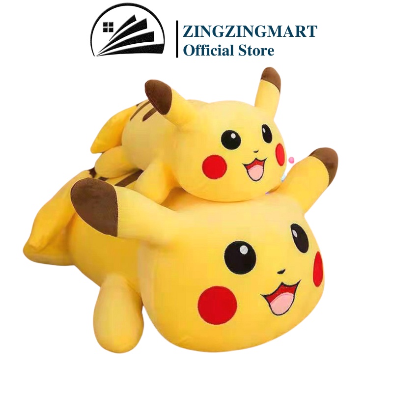 Gấu Bông Pikachu - Gấu bông quà tặng Pikachu chất vải nhung mịn màng co dãn ZingZingMart