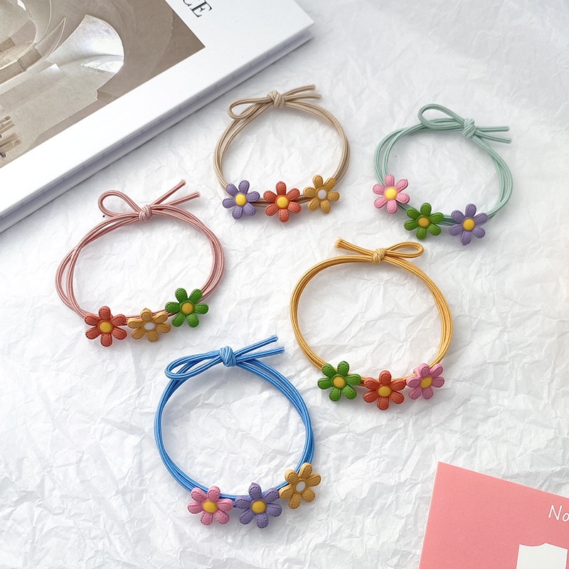 Dây buộc tóc 3 bông hoa dễ thương CT4