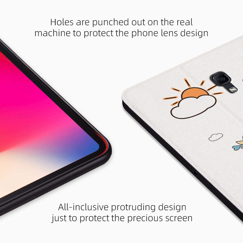 Ốp Máy Tính Bảng Da Đế Lật Chống Trượt Chống Mồ Hôi Cho Samsung Galaxy Tab A 10.5 inch 2018 SM T590 T595 T597