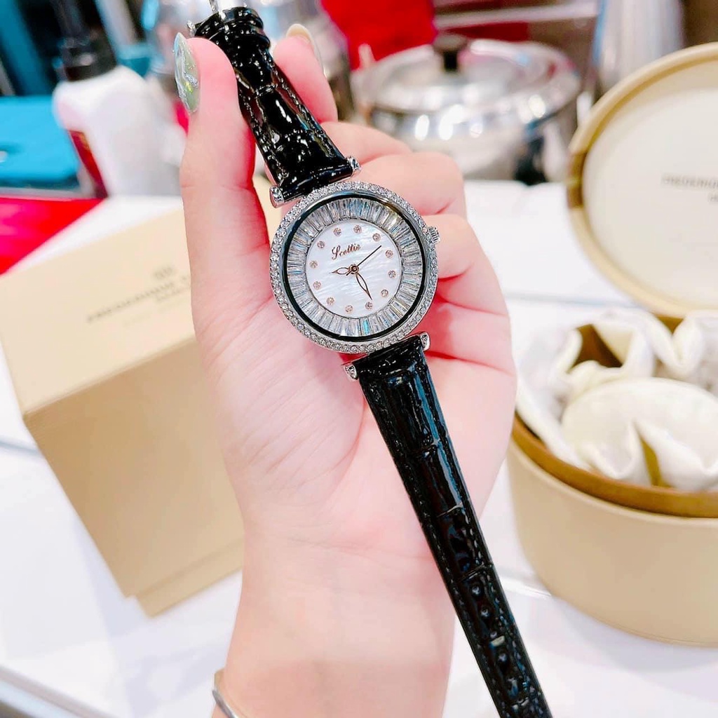 [CHÍNH HÃNG] Đồng hồ nữ Scottie mặt đính đá thời thượng hot trend thời trang bền bỉ sang trọng Mai Luxury Watch Sc 9200