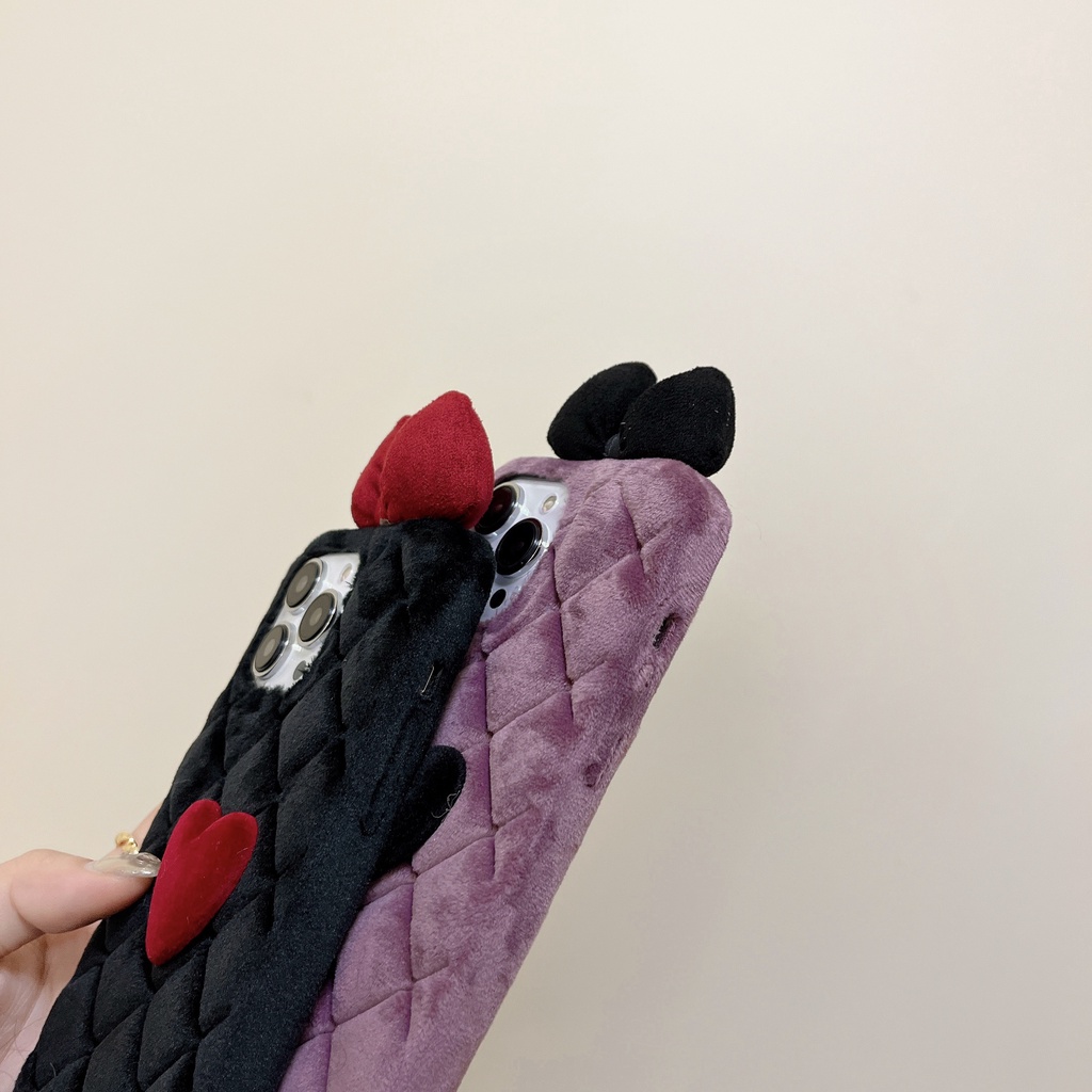 Ốp Điện Thoại Silicon Tpu Bảo Vệ Toàn Diện Chống Sốc Hình Trái Tim 3D Cho iPhone 14 13 12 11 Pro MAX Plus