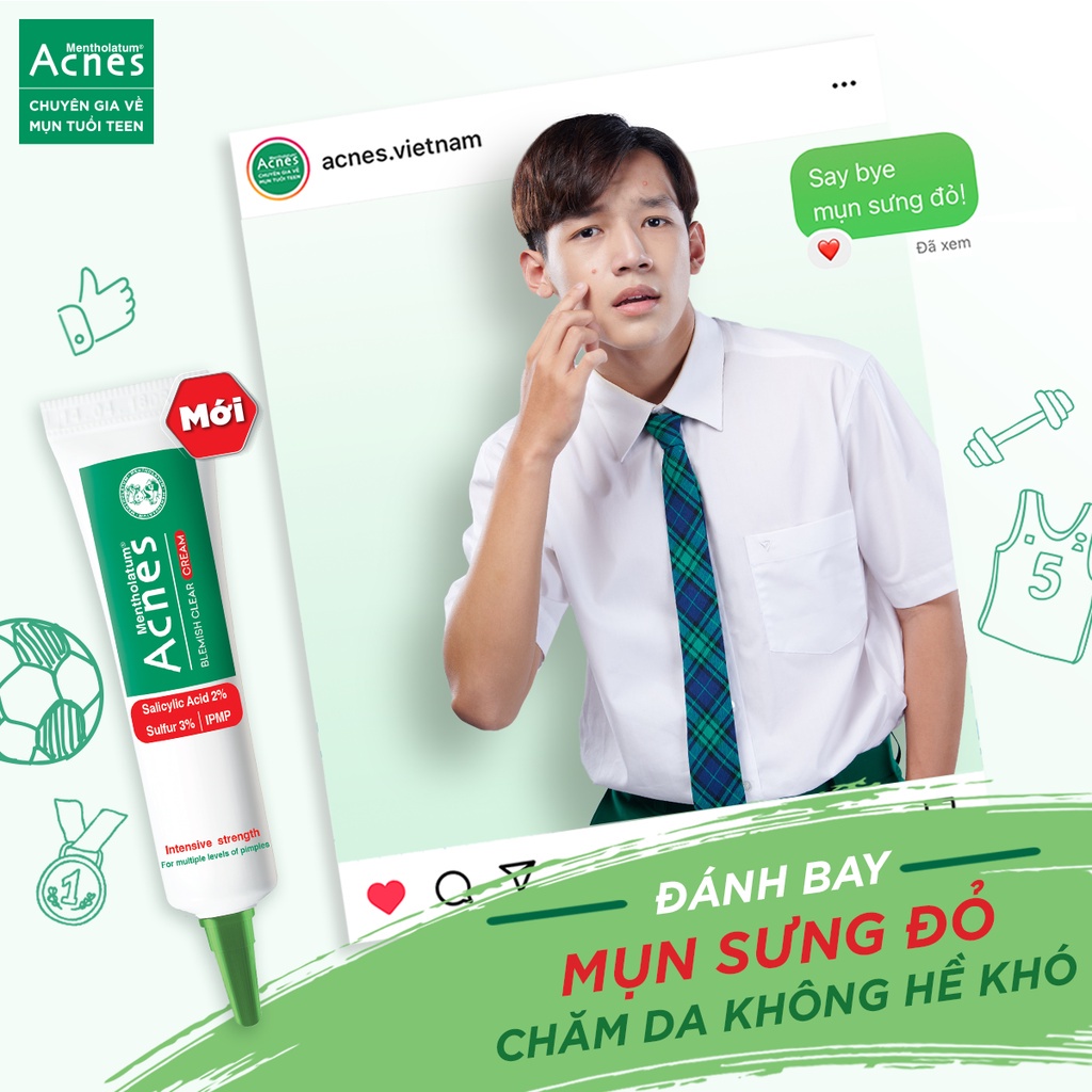Kem Chấm Mụn Acnes Giảm Mụn Chuyên Sâu Blemish Clear Cream