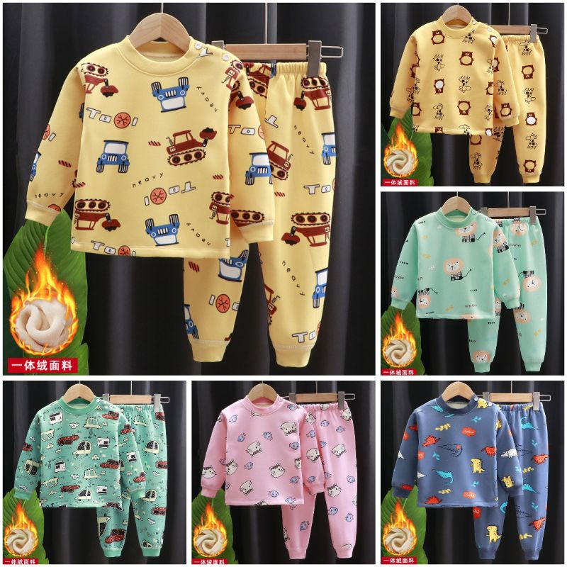 Bộ nỉ bông mùa thu đông cho bé 12-24k❤️chất nỉ bông mềm mịn, có giãn nhẹ