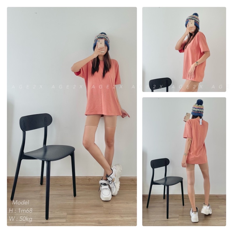 Áo Thun Trơn Tone Hồng Quốc Dân chính hãng AGE2X