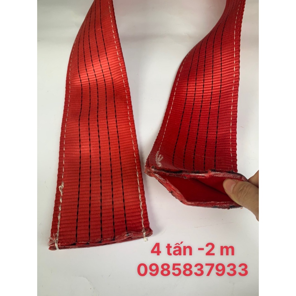Dây vỏ bọc cáp vải 4 tấn dài 2 m Hàn Quốc dùng tại Máy cầm tay NTT bảo hành dạn bảo vệ dây cáp khi cẩu kéo các thiết bị