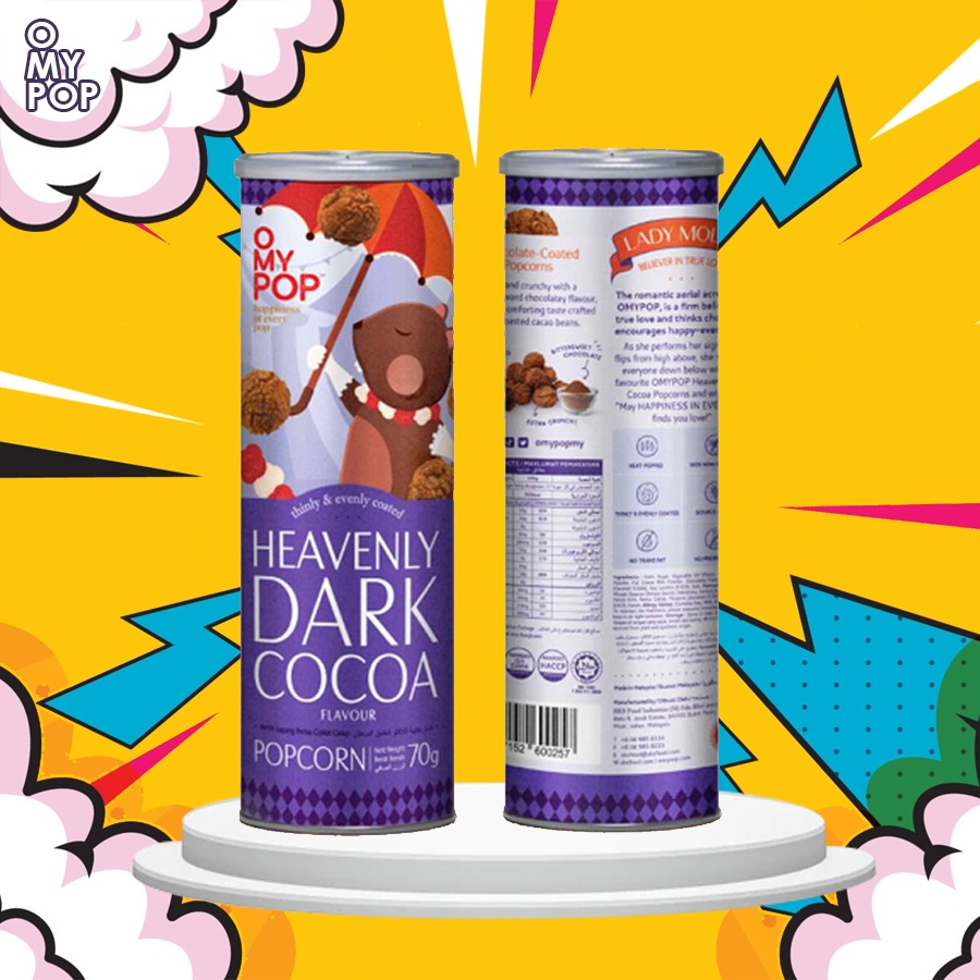 Snack bắp rang bỏng ngô OMYPOP vị Socola 70gr