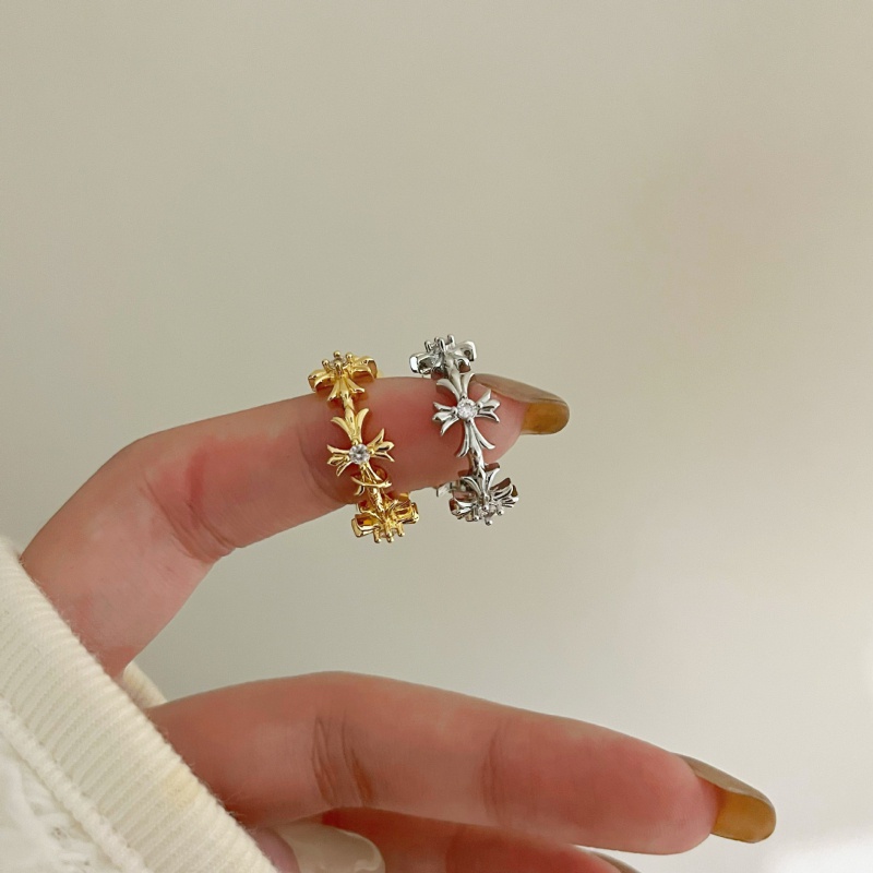 Nhẫn Hở Hình Thánh Giá Phong Cách Hip Hop Cá Tính Cho Nam Và Nữ