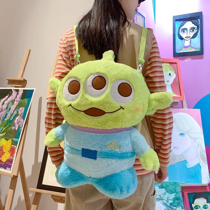 Ba Lô Hình Búp Bê Hoạt Hình Ba Mắt Nhồi Bông Dễ Thương Làm Quà Tặng Cho Bé Gái