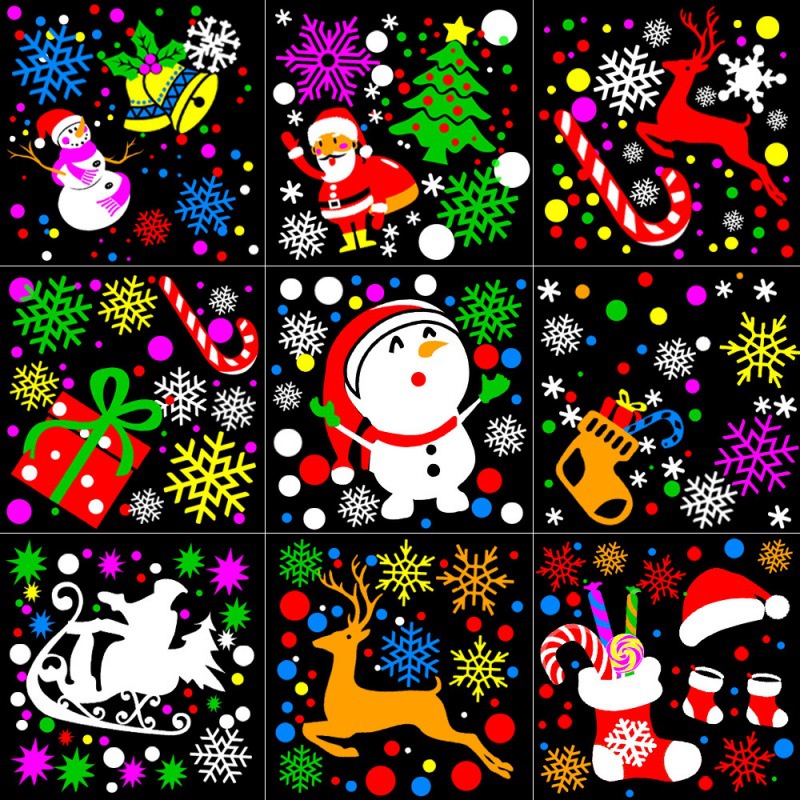 Đèn Chiếu laser Hình Bông Tuyết 16 Họa Tiết Trang Trí Giáng Sinh