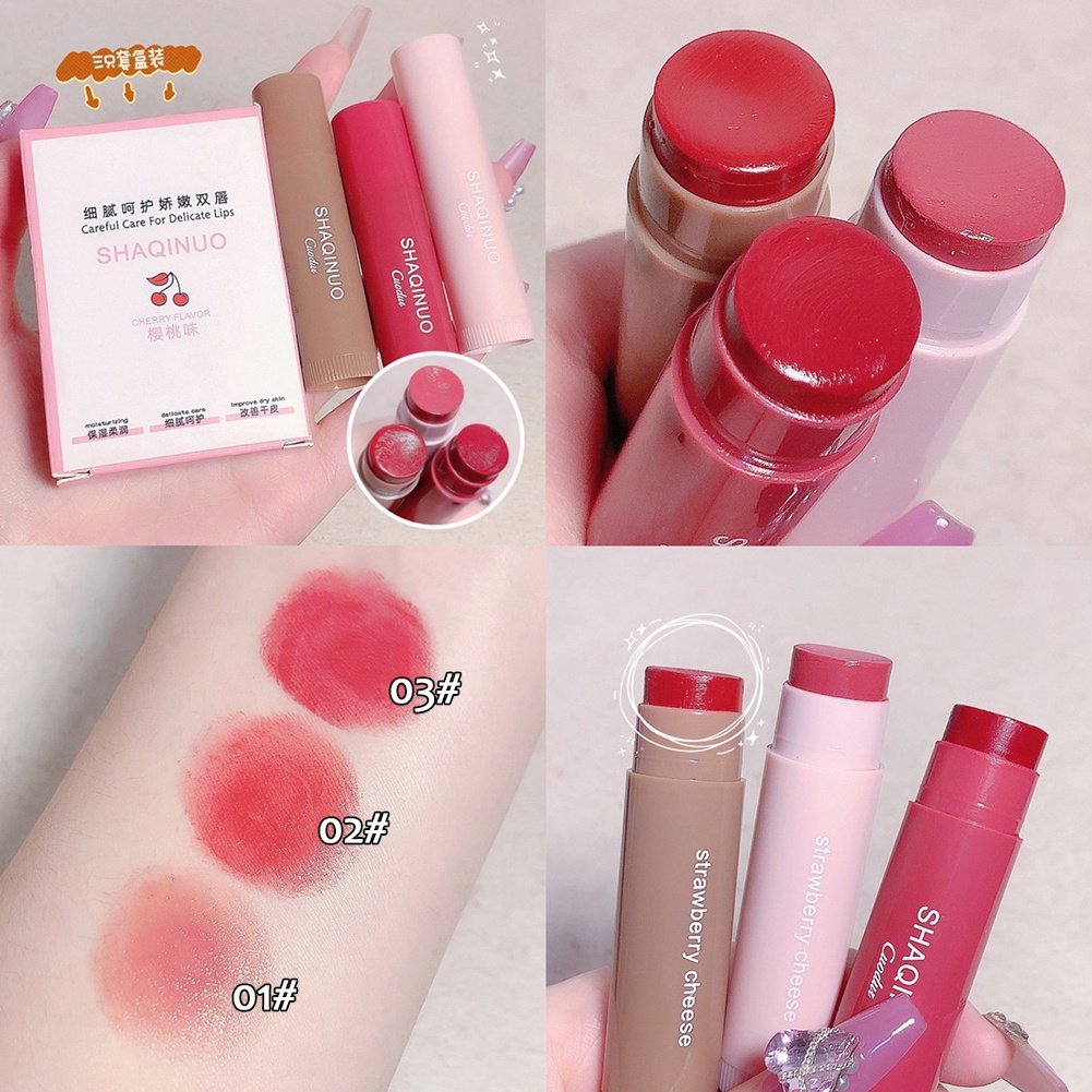 Son Môi Dưỡng Ẩm Sửa Chữa Son Môi Son Môi 3 Màu Heby1