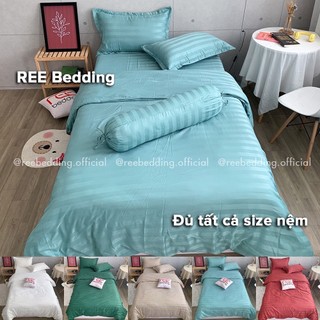 Bộ chăn ga gối kèm Vỏ Ôm Ree Bedding CF125 Cotton 3F Khách sạn đủ size giường nệm 1m2, 1m4, 1m6, 1m8, 2m
