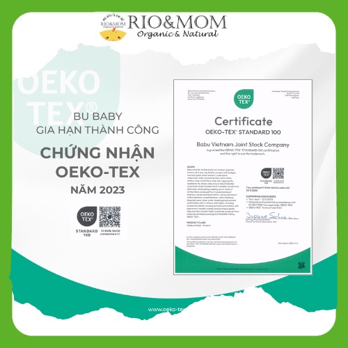 Khẩu trang vải cho bé Bu Baby 100% sợi tre thoáng khí mềm mại 0-6y