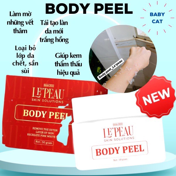 - Kem bong da, Peel nách Retinol, peel chân, peel body, khử thâm làm trắng da toàn thân Lepeau - chính hãng