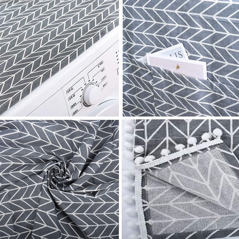 Khăn Phủ Máy Giặt / Tủ Lạnh Chất Liệu cotton Lanh Tiện Dụng