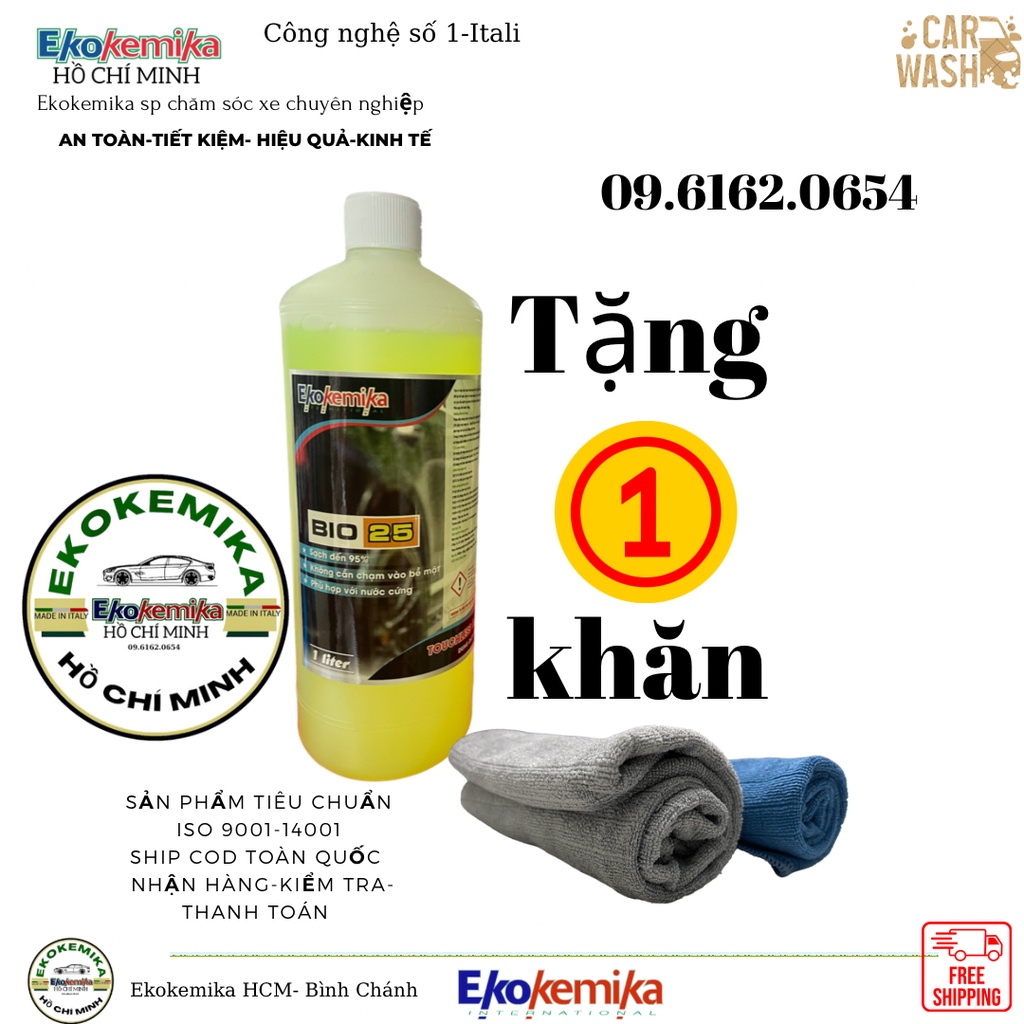 DUNG DỊCH RỬA XE KHÔNG CHẠM BIO 25-1L