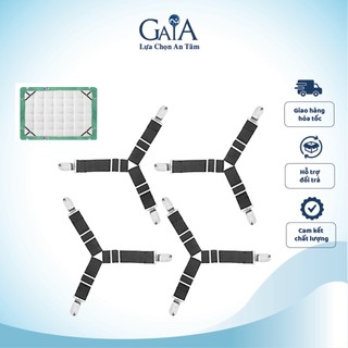 Bộ 4 kẹp giữ ga giường/kẹp drap nệm giường chống xê dịch - màu ngẫu nhiên
