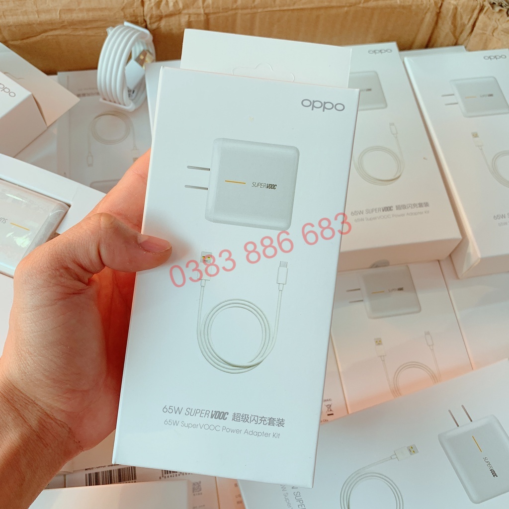 Bộ Sạc 65W Super Vooc Siêu Nhanh Chính Hãng Dùng Cho Find X2 Pro, Realme, Reno Ace Và Các Dòng Đời Cao - Nika Store