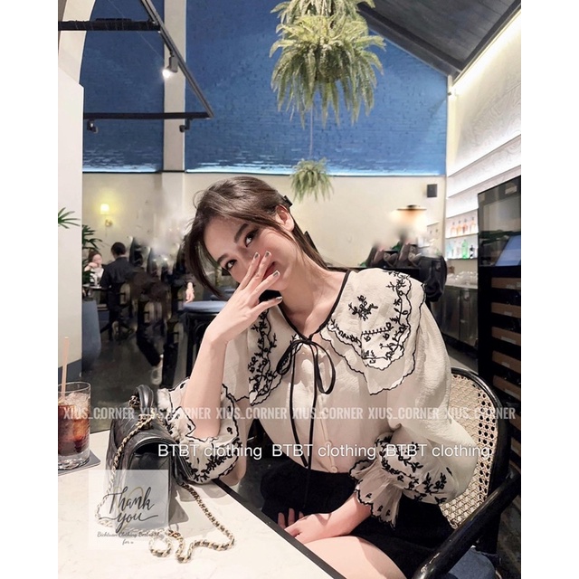 Áo Sơmi Thêu Cổ Bèo L1