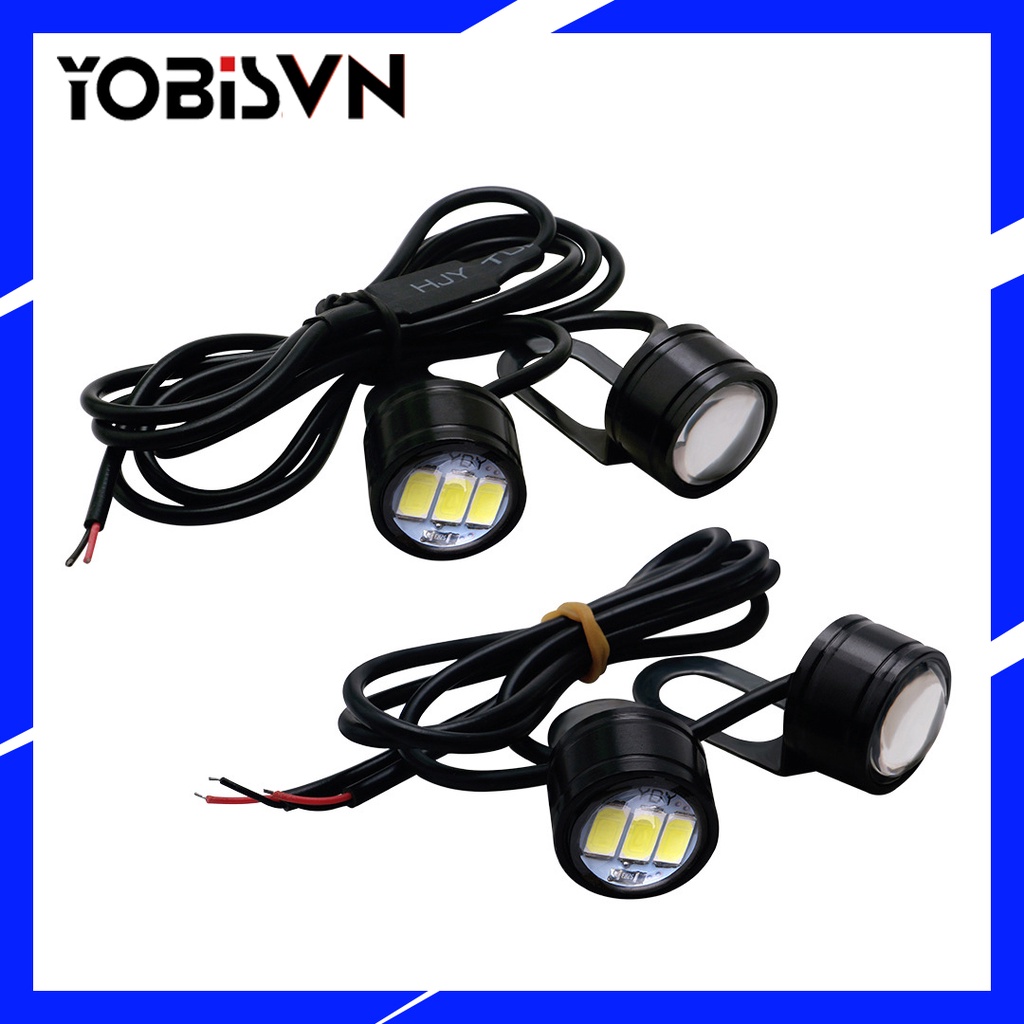 Bộ 2 Led Mắt Đại Bàng, Demi Cúc Áo Sáng Cảnh Báo Nhấp Nháy, Giữ Khoảng Cách Xe Máy Và Xi Nhan Xe Ô Tô