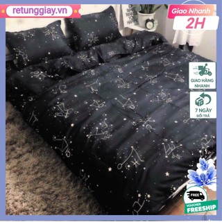 Bộ ga kèm 2 vỏ gối nằm[1m2x2m,1m4x2m,1m6x2m]vải poly cotton,chọn mẫu-cung hoàng đạo