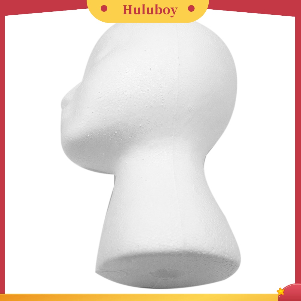 Huluboy| Đầu mannequin nữ bằng xốp dùng trưng bày tóc giả chuyên nghiệp