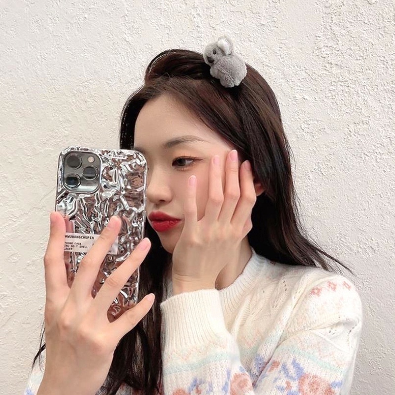 Kẹp Tóc Hình Gấu Koala Bằng Lông Nhung Dễ Thương Xinh Xắn Cho Bé Gái