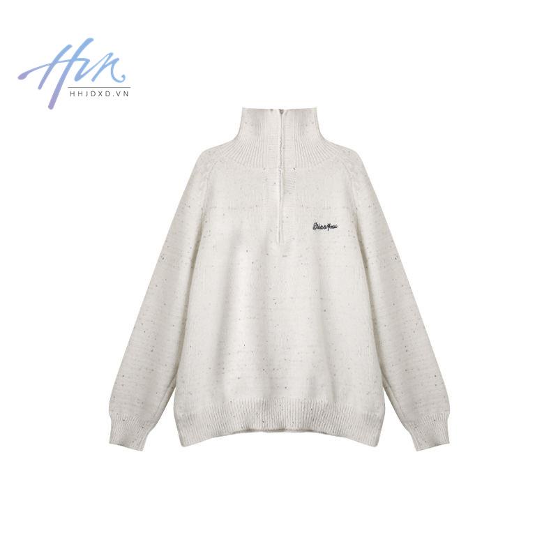 Áo Sweater Dệt Kim Dày Dặn Dáng Rộng Phong Cách Retro Thời Trang Thu Đông Mới