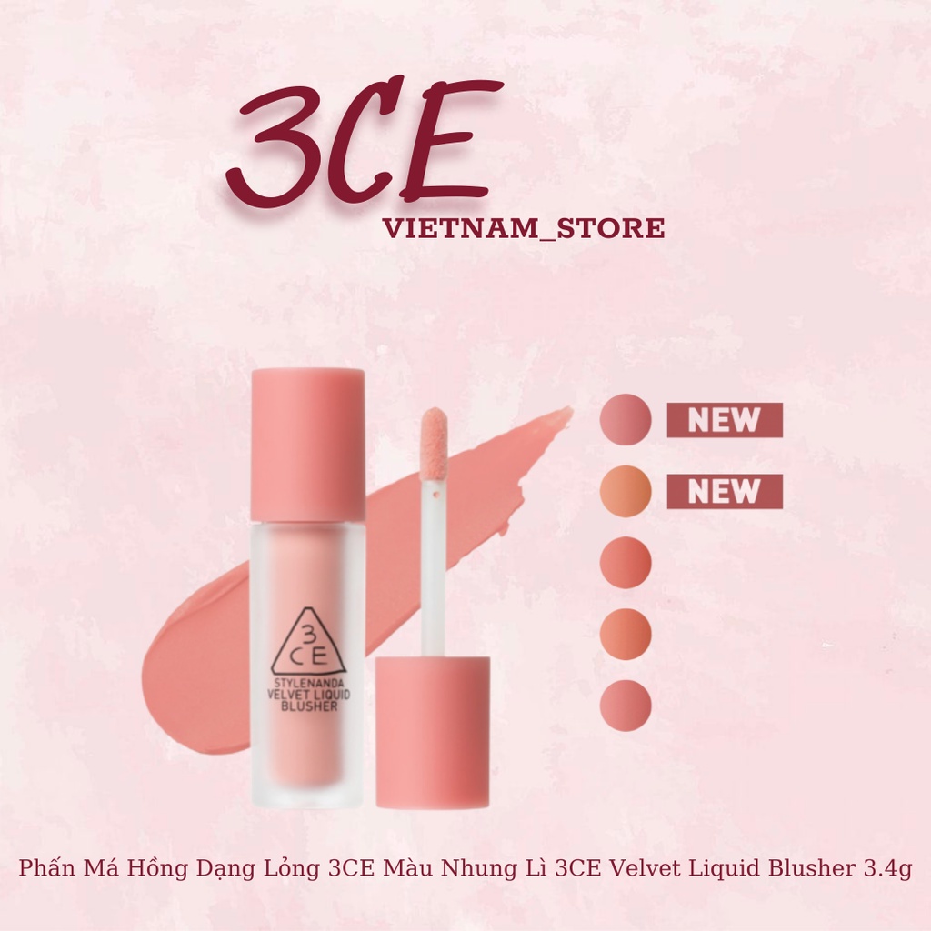 Má Hồng Đa Năng 3CE Velvet Liquid Blusher