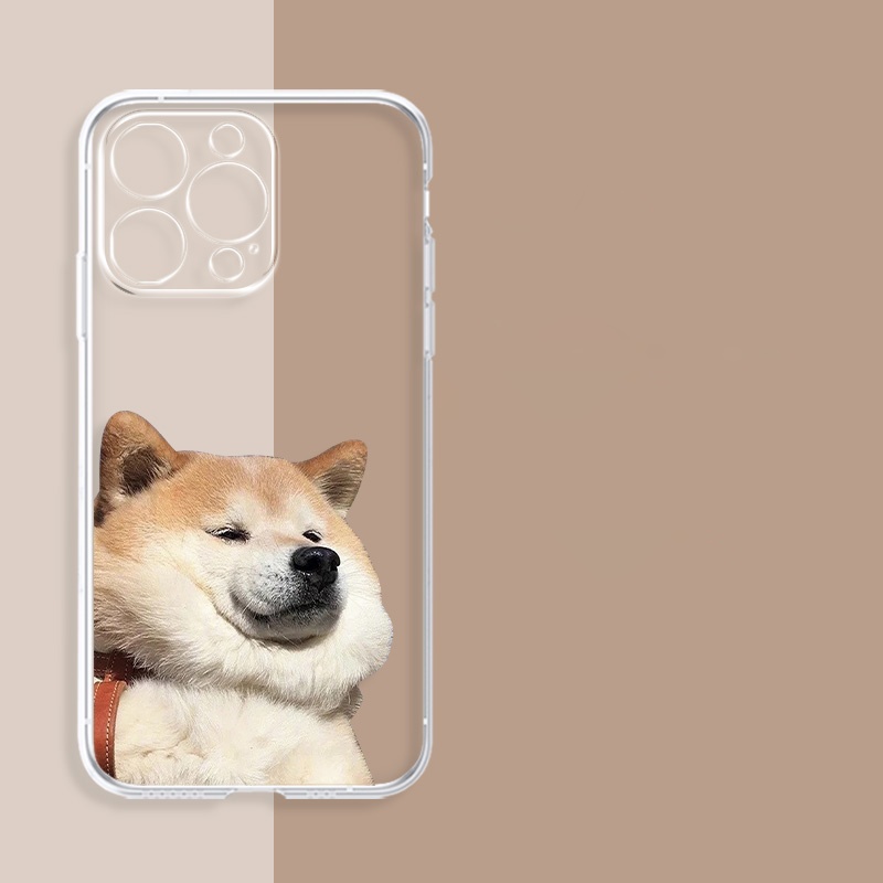 Ốp điện thoại iphone cạnh vuông chó mặt béo siêu đáng yêu cho 6/6splus/7/7plus/8/8plus/x/xr/xs/11/12/13/14/pro/max