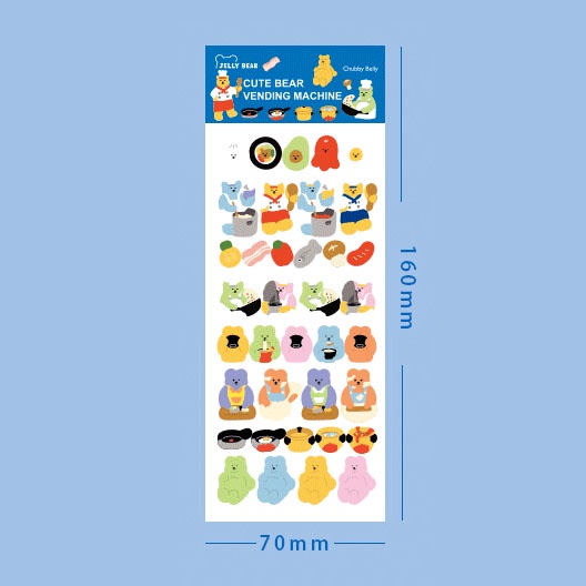 Miếng Dán Hình Gấu Hoạt Hình Dễ Thương Dùng Trang Trí